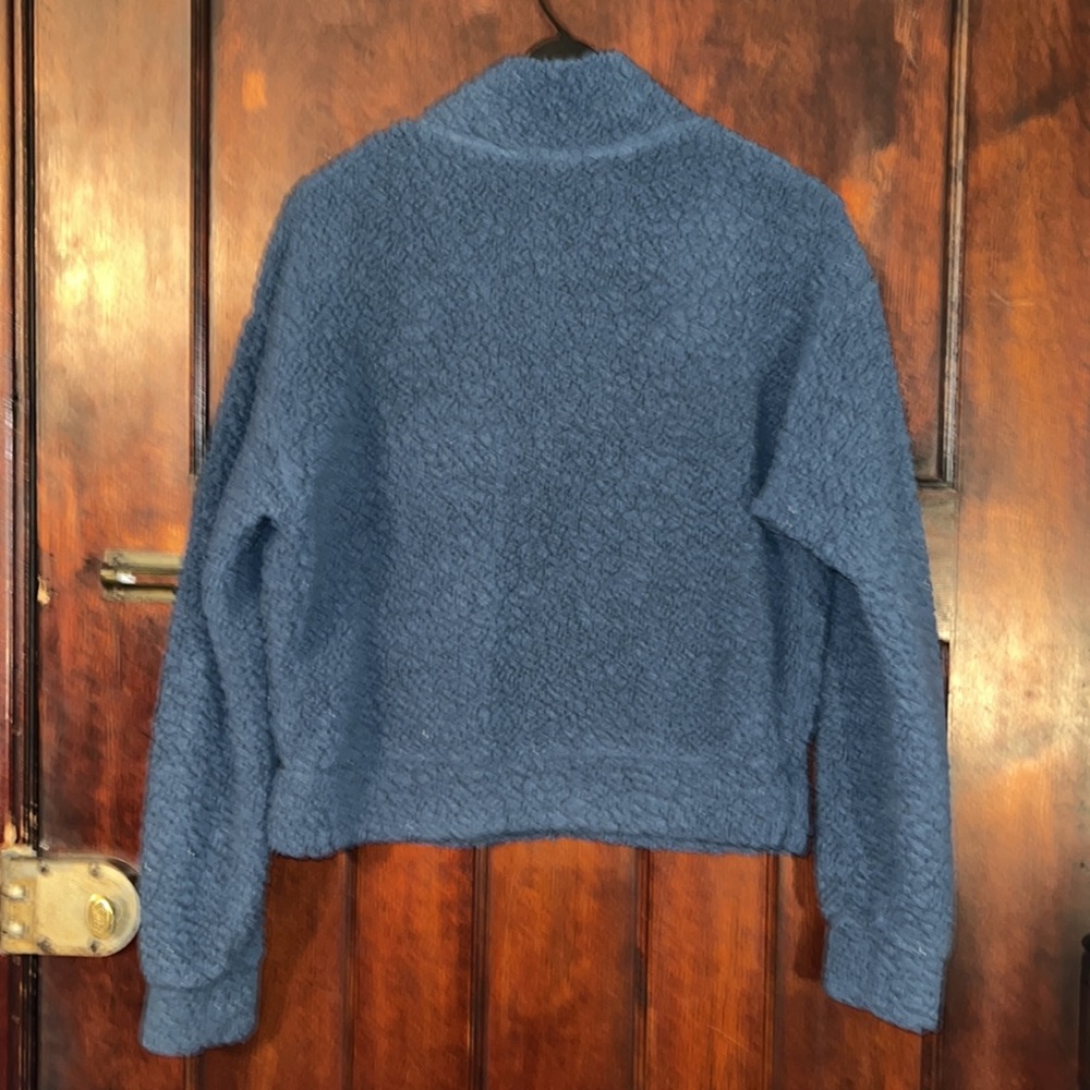 Wild Fable Women’s Teal Fleece Half Zip Sweatshirt Medium - Picture 3 of 3